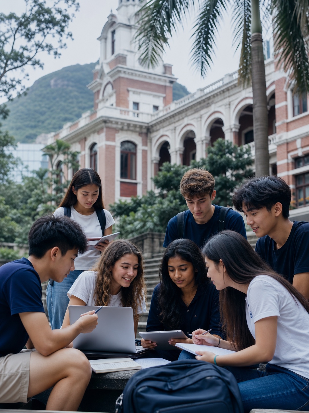 青少年在香港大学校园开展团队项目学习